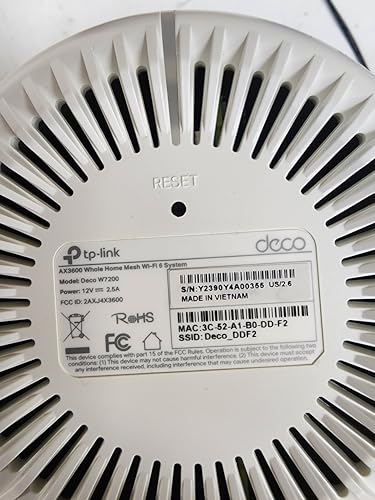 TP-Link 5500 sq. ft. Deco W7200 Tri-Band Wi-Fi 6 Router 1000 Mbps