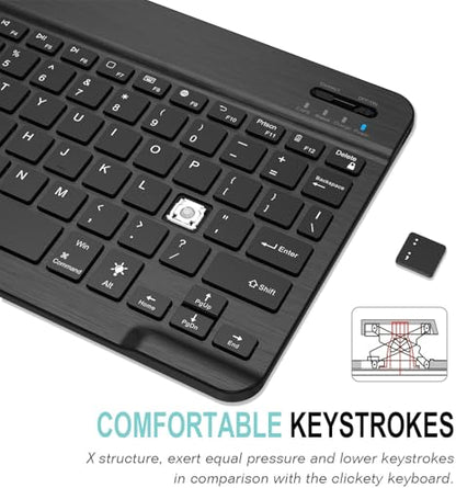 Arteck 9.7" HB030B Wireless Bluetooth Keyboard QWERTY Rechargeable Scissor-Switch Portable Slim Keyboard