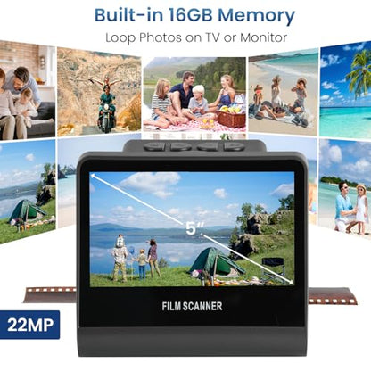 Suceem 22MP Film Scanner USB 4800 dpi 48 bpp CCD Scanner