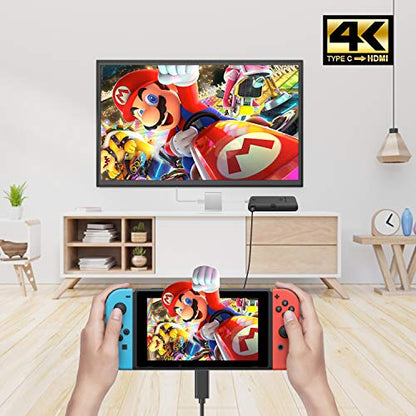 Battony 3-in-1 USB C to HDMI Adapter Model BT-001, 4K UHD Output, 5Gbps Transfer Rate, Aluminium Finish