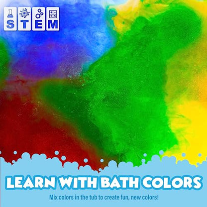 Tub Works 150 Count BCFWCT Fragrance-Free Bath Color Tablets Non-Toxic Kids Bath Products