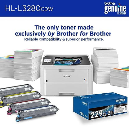 Brother HL-L3280CDW 2400x600 Color Laser Printer with Auto Duplex Network-Ready