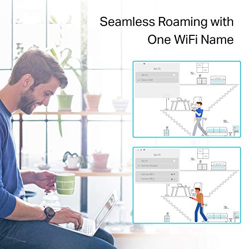 TP-Link Deco S4(3-Pack) Dual-Band 802.11ac Whole Home WiFi System, 1200 Mbps, Ethernet Connectivity, 5500 Sq. Ft. Coverage