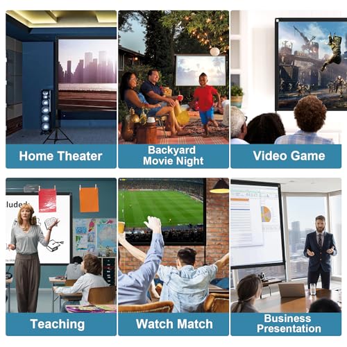 TOWOND 120 inches 16:9 Manual Tripod Projection Screen