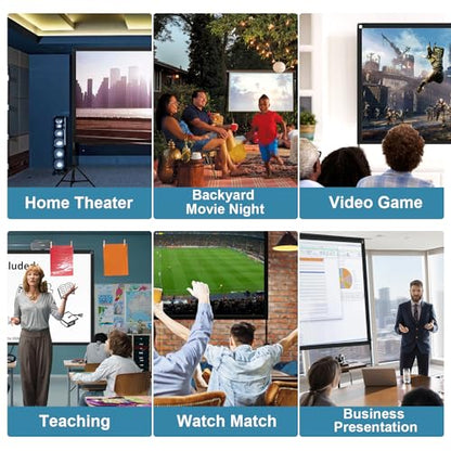 TOWOND 120 inches 16:9 Manual Tripod Projection Screen