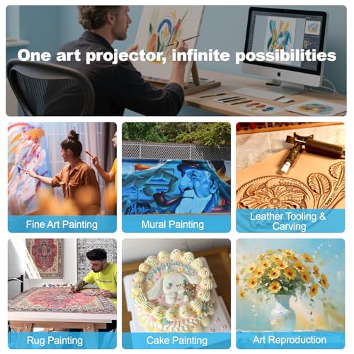 Vikua Portable Art Tracing Projector 1920 x 1080 DLP/LCD/LED Tabletop Mount