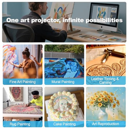 Vikua Portable Art Tracing Projector 1920 x 1080 DLP/LCD/LED Tabletop Mount
