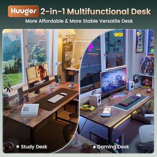 Huuger 55 Inch 55 inch Desk Limited Home Office Study Desk