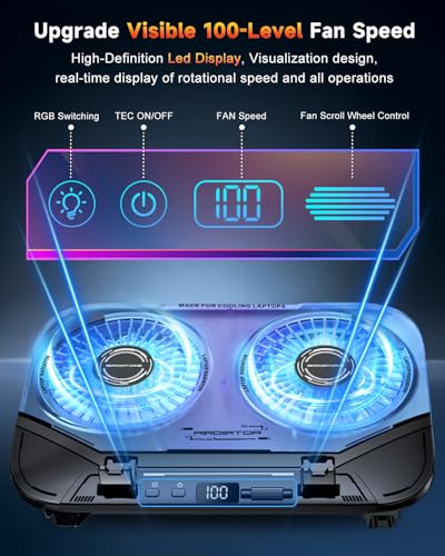 WEKEFON 14.5" x 10.2" Z35pro Laptop Cooling Pad with Dual Fans