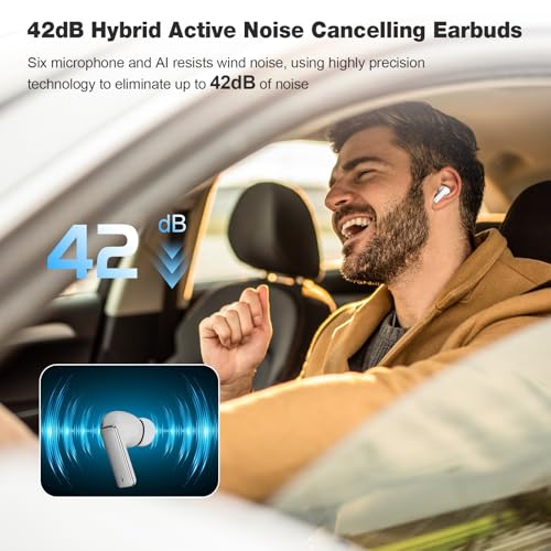 IAMJOY P200 Wireless Translator Earbuds 163 Languages Dual Noise Cancelling White