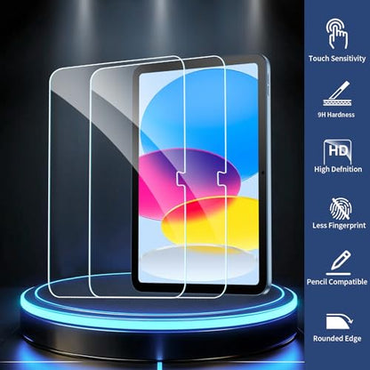 SIBEITU 2 Pack 10.9 Inch Screen Protector for iPad 10th Generation A2696/A2757/A2777