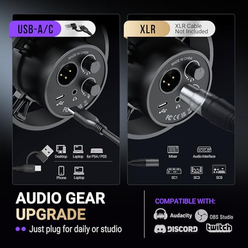 FIFINE Amplitank K688 USB/XLR Dynamic Microphone 1 Channel 20 kHz Unidirectional Metal