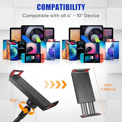 Selfdee Tablet Stand Holder 31.4 inches 360 Degree Rotation Adjustable Flexible Long Arm Tabletop Mount