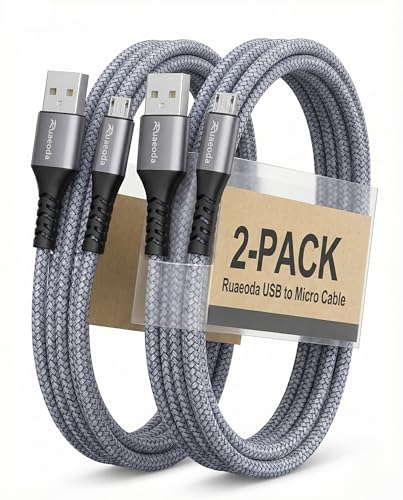 Ruaeoda 6ft Micro USB Cable rR142 Fast Charging Wire CE FCC RoHS USB 2.0
