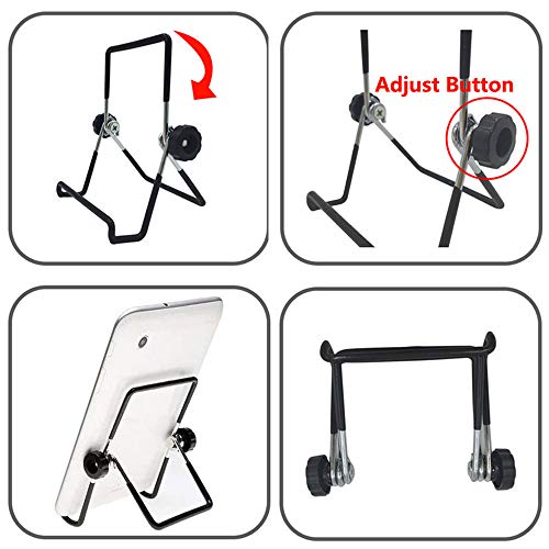 VOVIGGOL Foldable Tripod Tablet Holder, Compatible with 5.5-12.9" Devices, Adjustable Non-Slip Metal Cradle