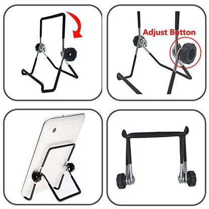 VOVIGGOL Foldable Tripod Tablet Holder, Compatible with 5.5-12.9" Devices, Adjustable Non-Slip Metal Cradle