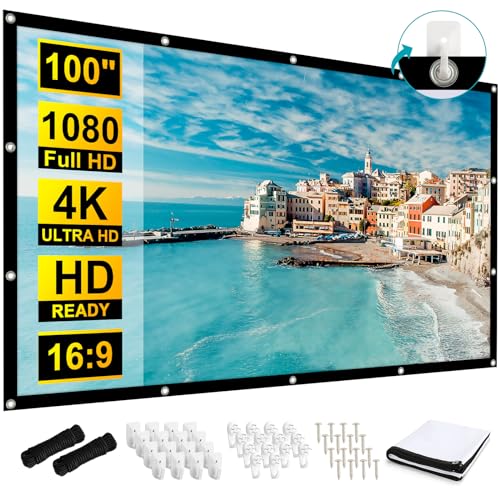 Frocopo 100 Inch Projection Screen Model Number 100 inch Projector Screen Wall Mount Manual 160° Viewing Angle
