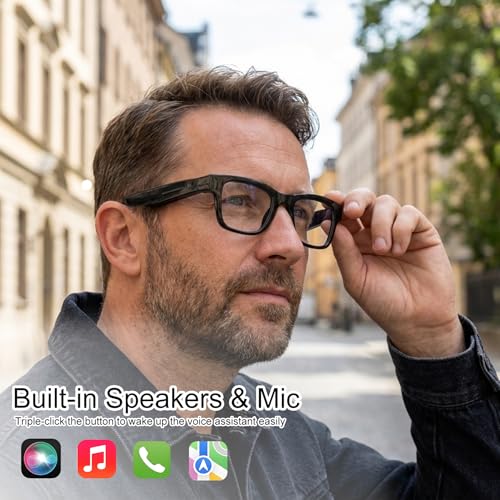 XOOMEER 1.5" B0G4M9ZM1P AI Smart Glasses - Translation, Bluetooth - Classic Plastic
