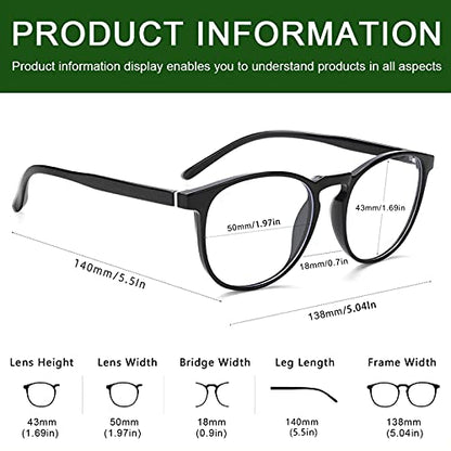 Przene 3 Pairs Medium Blue Light Blocking Glasses NY01-C1