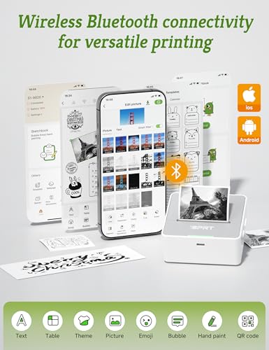 iDPRT S2 Mini Sticker Printer 203x203 dpi Monochrome Portable