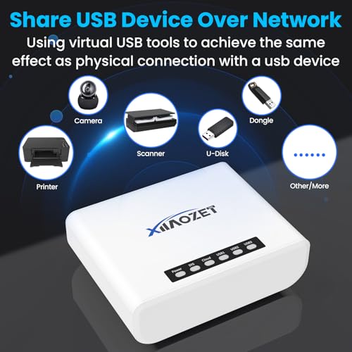 xiiaozet 3.94 x 2.76 x 1.18 inches LK300EW Network USB Print Server