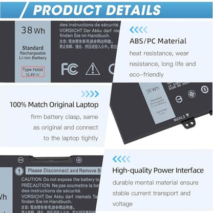 ZAYAUPVL 38Wh F62G0 Battery 11.4V 3 Cells Black