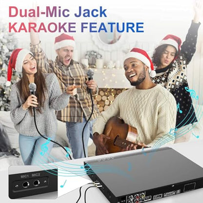 MAITE MTDVD-FE 1080p Region Free DVD Player with HDMI Dual Mic Jack Input