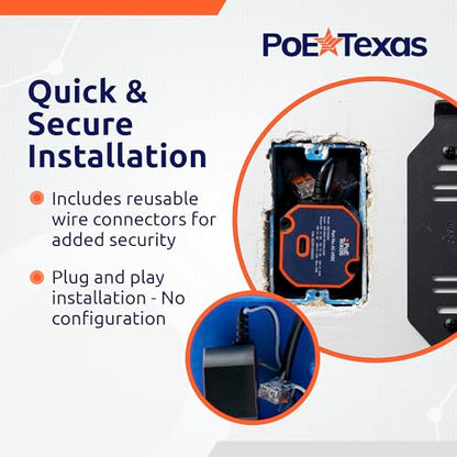 PoE Texas USB Type C Power Adapter - Model ZQ-P3020C, 30 Watts Output - In-Wall Mountable Power Source for Tablets