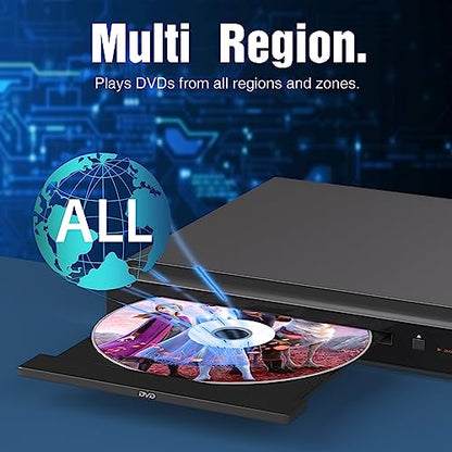 MEGATEK DP-260M55HD 1080p HD DVD Player Compact Multi-Format Playback Region Free