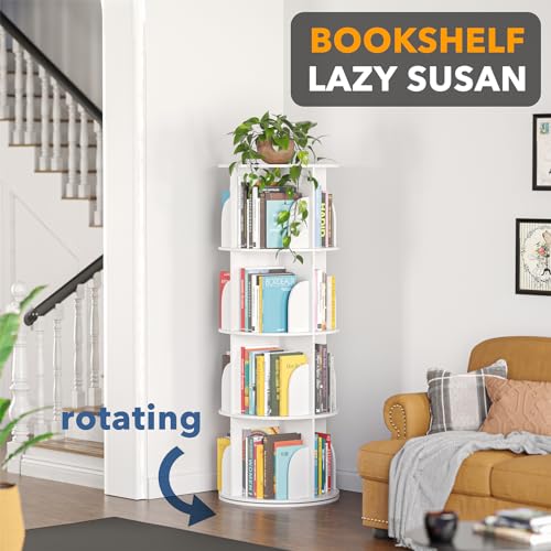 SpaceAid 4 Tier 56XZSJ-MS02-W4 Bookshelf White