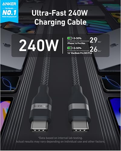 Anker 10 Feet A82E2 USB Type C to USB Type C Cable 480 Mbps Male-to-Male