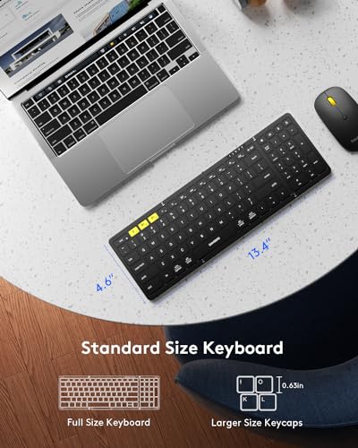 Samsers Full Size Foldable Keyboard and Mouse Combo