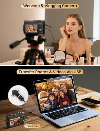 XNSIAKXA 3-Inch DC101 64 MP 2160p Compact Digital Camera