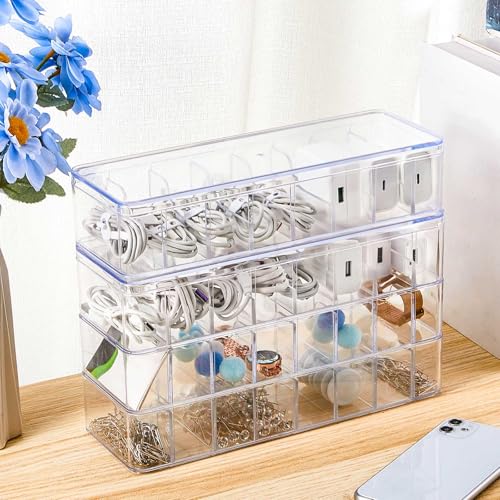 Tatuo 10.2"L x 3.9"W x 2.4"H Tatuo-Ties-EARN95647 90.12 cu in 2 Count Plastic Cable Organizer Box
