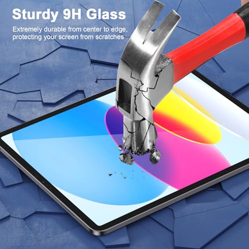 SIBEITU 2 Pack 10.9 Inch Screen Protector for iPad 10th Generation A2696/A2757/A2777