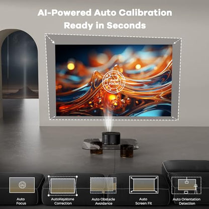 ONOAYO 10" x 7" x 12" Model ONO5 Pro 1920 x 1080 4K Support LCD Projector