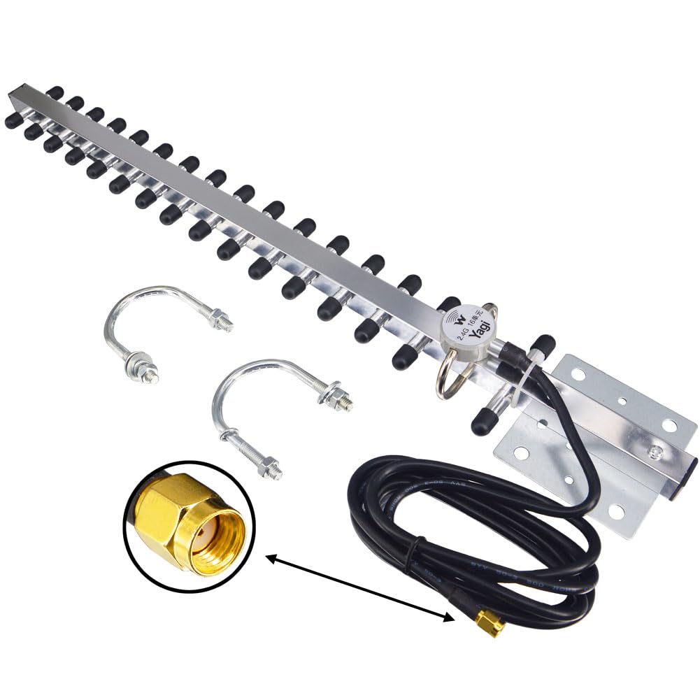Kaunosta 50Ω RP-SMA Connector 1.45m WiFi Antenna 2.4GHz