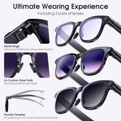 Amwentu 1.0 Count A2 4K No Display Smart Glasses