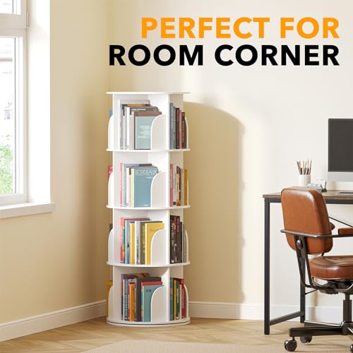 SpaceAid 4 Tier 56XZSJ-MS02-W4 Bookshelf White