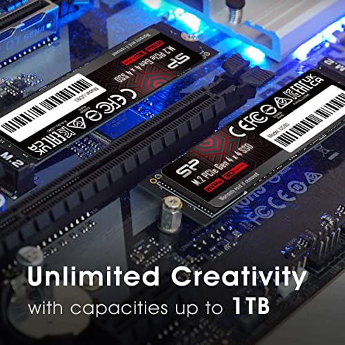 Silicon Power 1TB UD90 NVMe 4.0 Gen4 PCIe M.2 SSD Read/Write Speed 5000/4800 MB/s (SP01KGBP44UD9005)