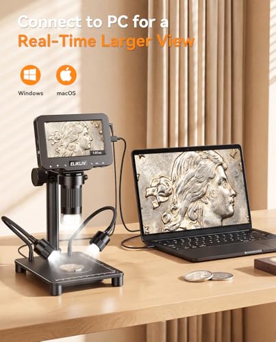 Elikliv 4.3" EDM4 Weighing 12MP 1080P Digital Microscope