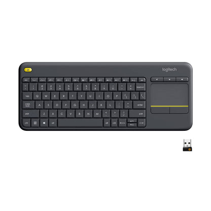 Logitech K400 Plus Wireless Touch Keyboard 84 Keys QWERTY Touchpad Black
