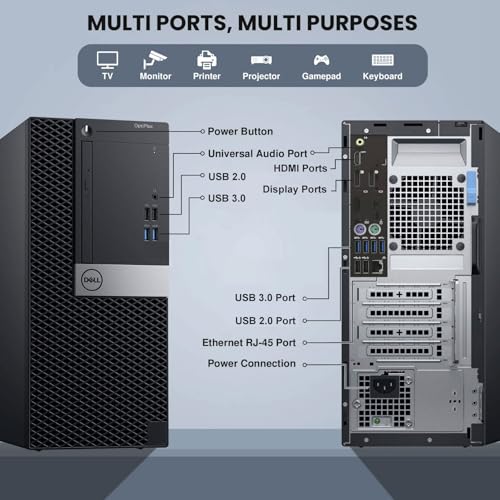 Dell OptiPlex Tower Computer Core i7-7700 16GB DDR4 SSD 512GB Windows 11 Pro