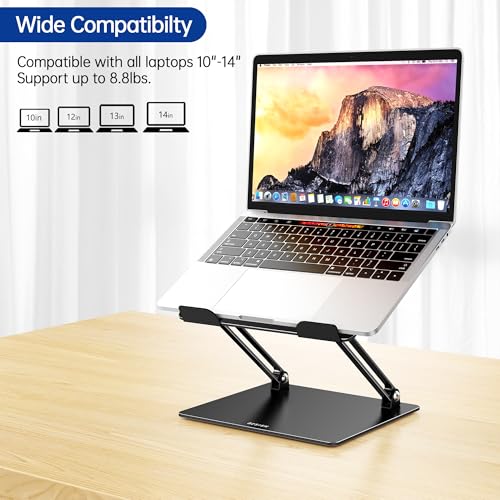 BESIGN LS10 Black Adjustable Laptop Stand for 10-14" Laptops