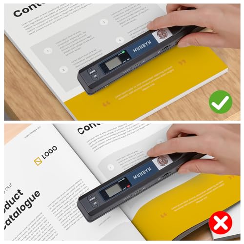 MUNBYN Handheld Scanner IDS001-BK 900 dpi Document Scanner