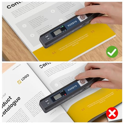 MUNBYN Handheld Scanner IDS001-BK 900 dpi Document Scanner