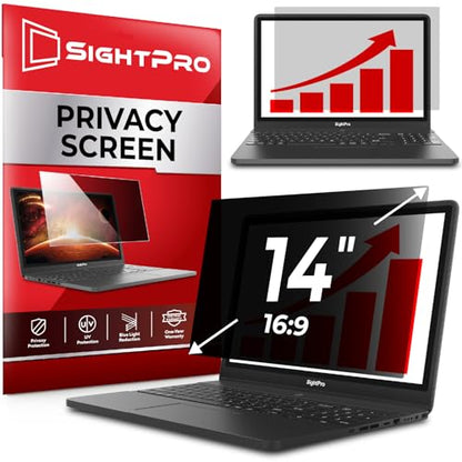 SightPro 14 Inch Laptop Privacy Screen Filter SP-PSB14169 16:9 Non-Magnetic Blackout Filter