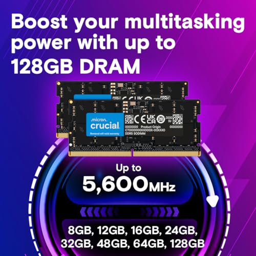 Crucial 32GB DDR5 SODIMM RAM CT2K16G56C46S5 5600MHz