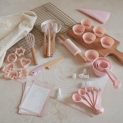 ZICOTO Large zic-bakset-pink_24-263a Kitchen Utensils Set for Kids
