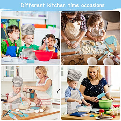 Kinggrand Kitchen Child-Size Cooking & Baking Set Cooking Blue01 Cooking Utensils